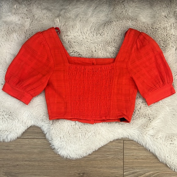 Red Smocked Top - Picture 6 of 6